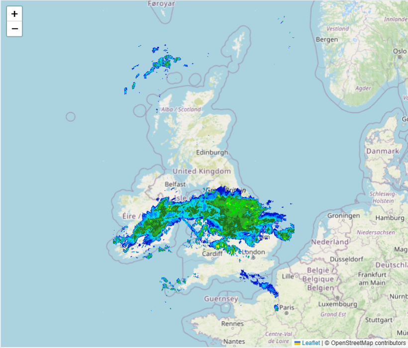 UK rain radar
