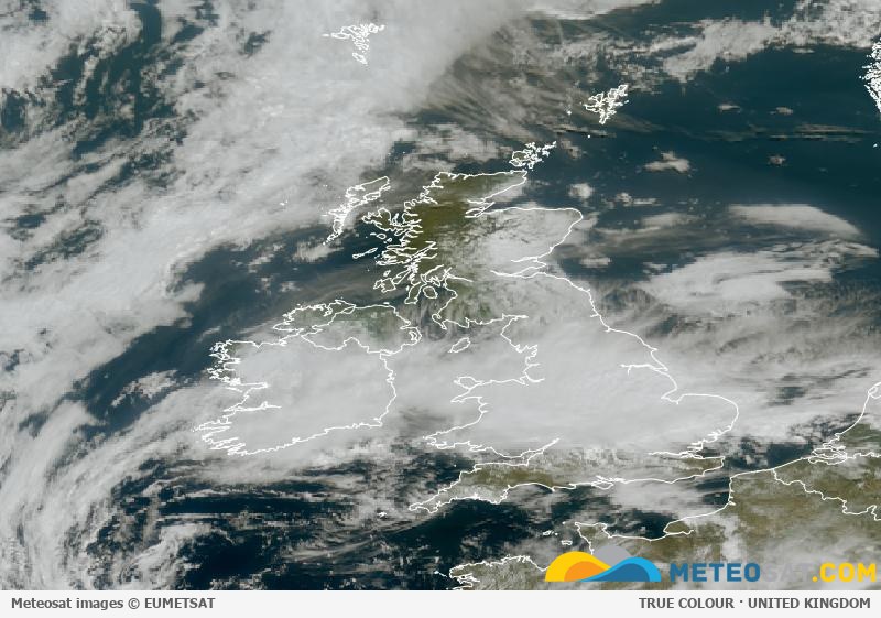 Latest Meteosat image over the United Kingdom