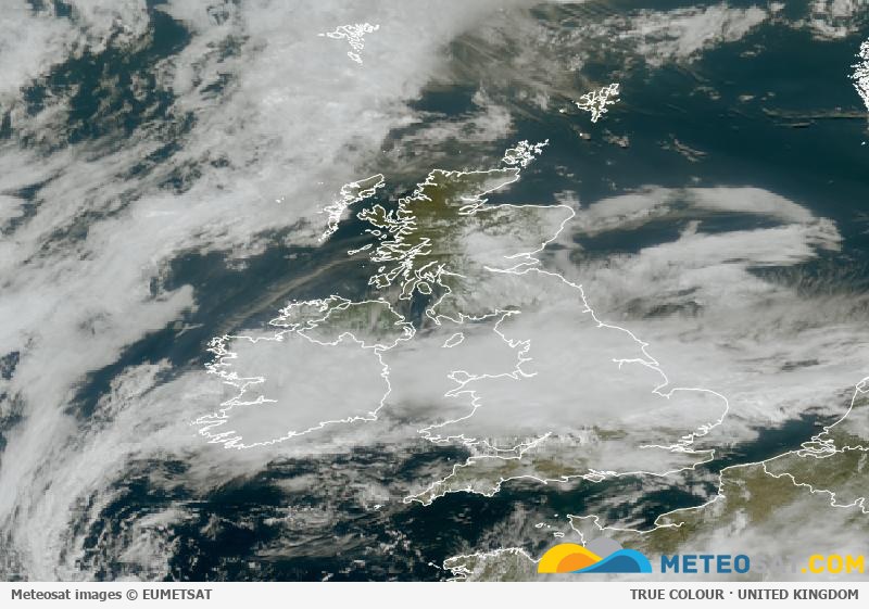 Latest Meteosat image over the United Kingdom