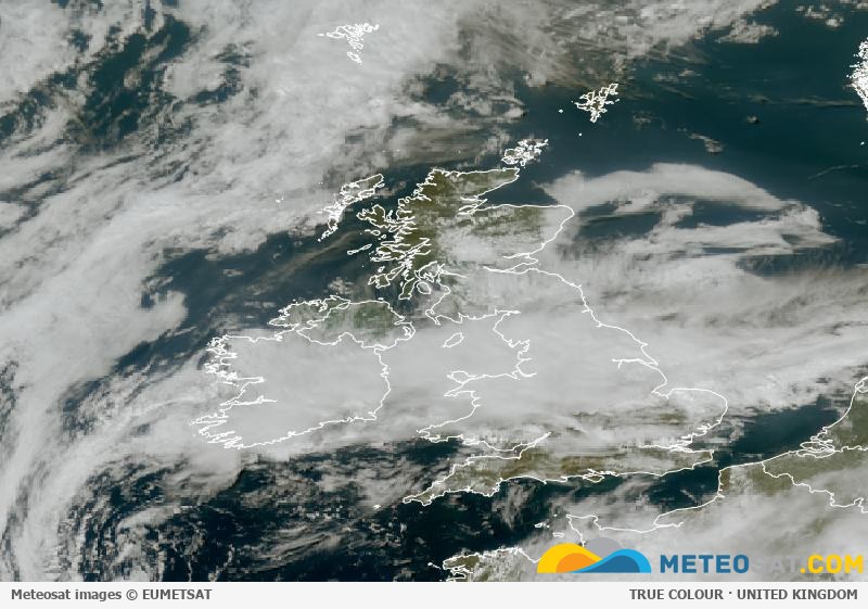 Latest Meteosat image over the United Kingdom