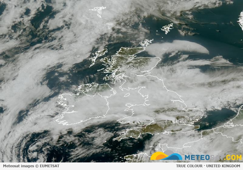 Latest Meteosat image over the United Kingdom