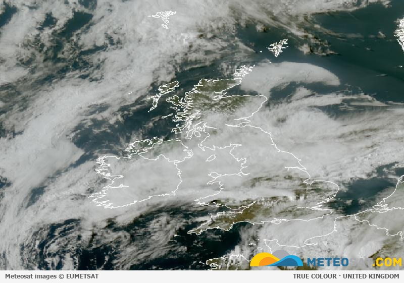 Latest Meteosat image over the United Kingdom