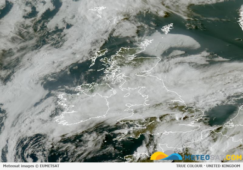 Latest Meteosat image over the United Kingdom