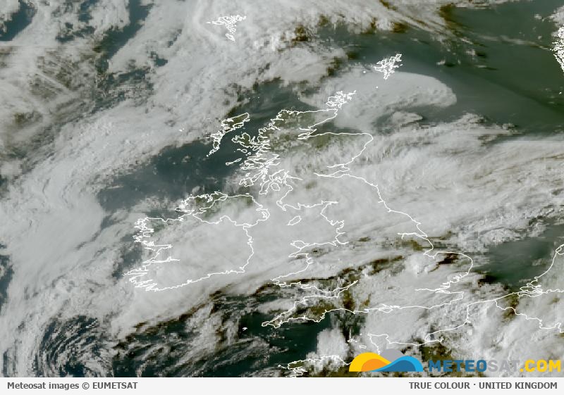 Latest Meteosat image over the United Kingdom