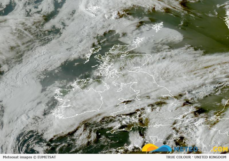 Latest Meteosat image over the United Kingdom