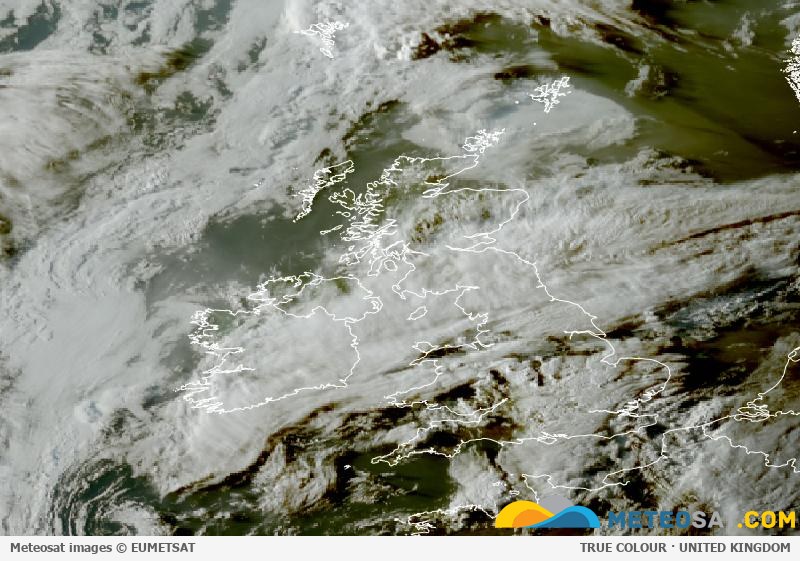 Latest Meteosat image over the United Kingdom
