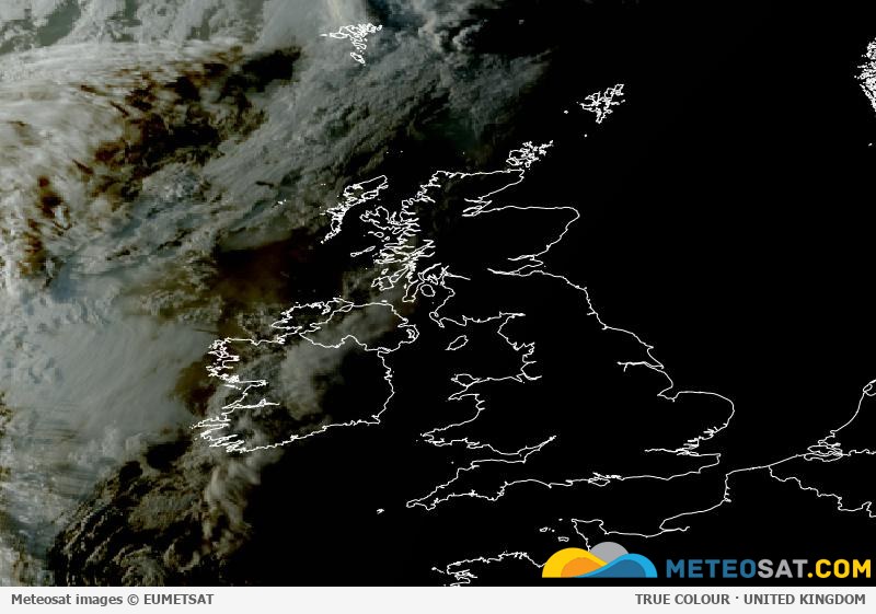 Latest Meteosat image over the United Kingdom