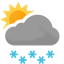Chubascos fuertes de nieve